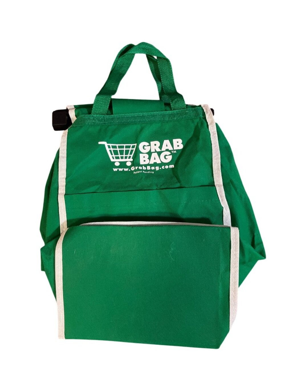 Telebrands Grab Bag Reusable Cart Shopping Bag Green Clip On Used - Picture 9 of 13